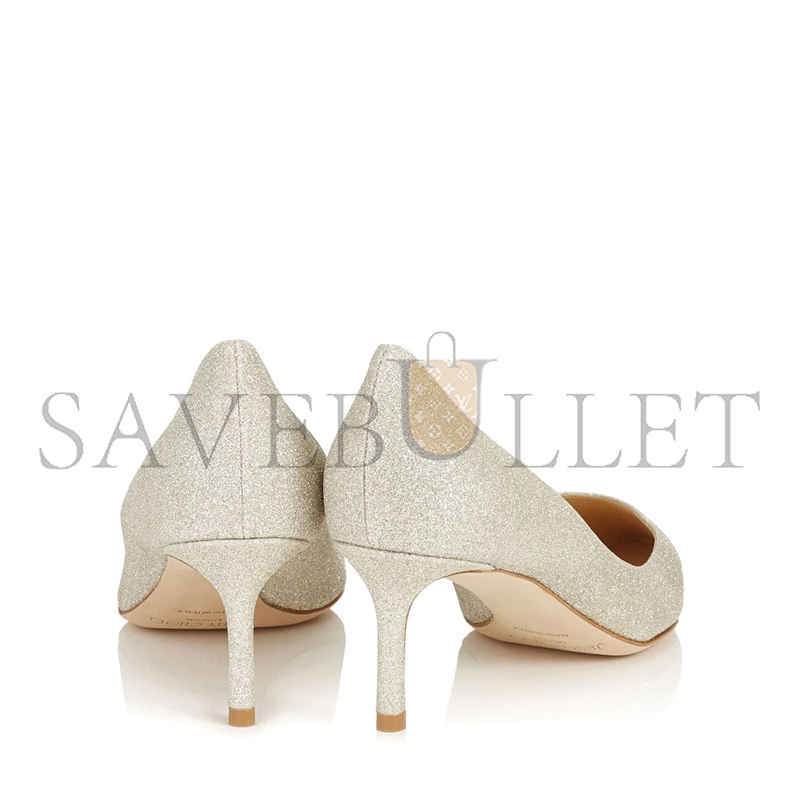 Ji*y Ch* romy 60 platinum ice dusty glitter pointy toe pumps romy60dgz
